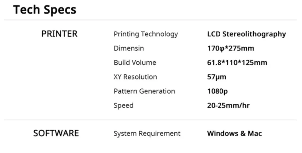 Sparkmaker FHD новое обновление sla/lcd/dlp uv 3d принтер