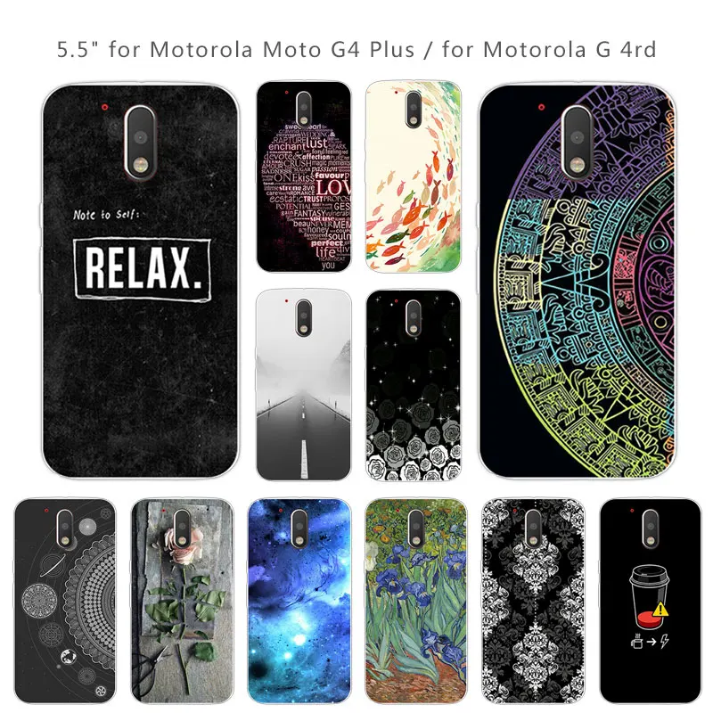 5 дюймов для Motorola Moto G4 плюс чехлы телефонов ТПУ Прозрачный кремния мягкая телефон