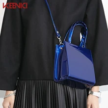 2016 New Fashion Totest Messenger Bags Explosion Models South Korea Simple Shiny All-match Square Handbag Crossbody Small Bag