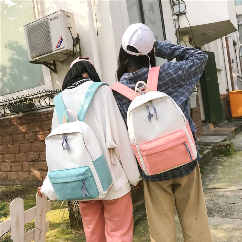 Menghuo nueva de lona de las mujeres Mochilas para Preppy estilo Patchwork bolsas para la escuela de chicas adolescentes portátil mochila bolsa de viaje Mochilas Menghuo nueva de lona de las mujeres Mochilas para Preppy estilo Patchwork bolsas para la escuela de chicas adolescentes portátil mochila bolsa de viaje Mochilas