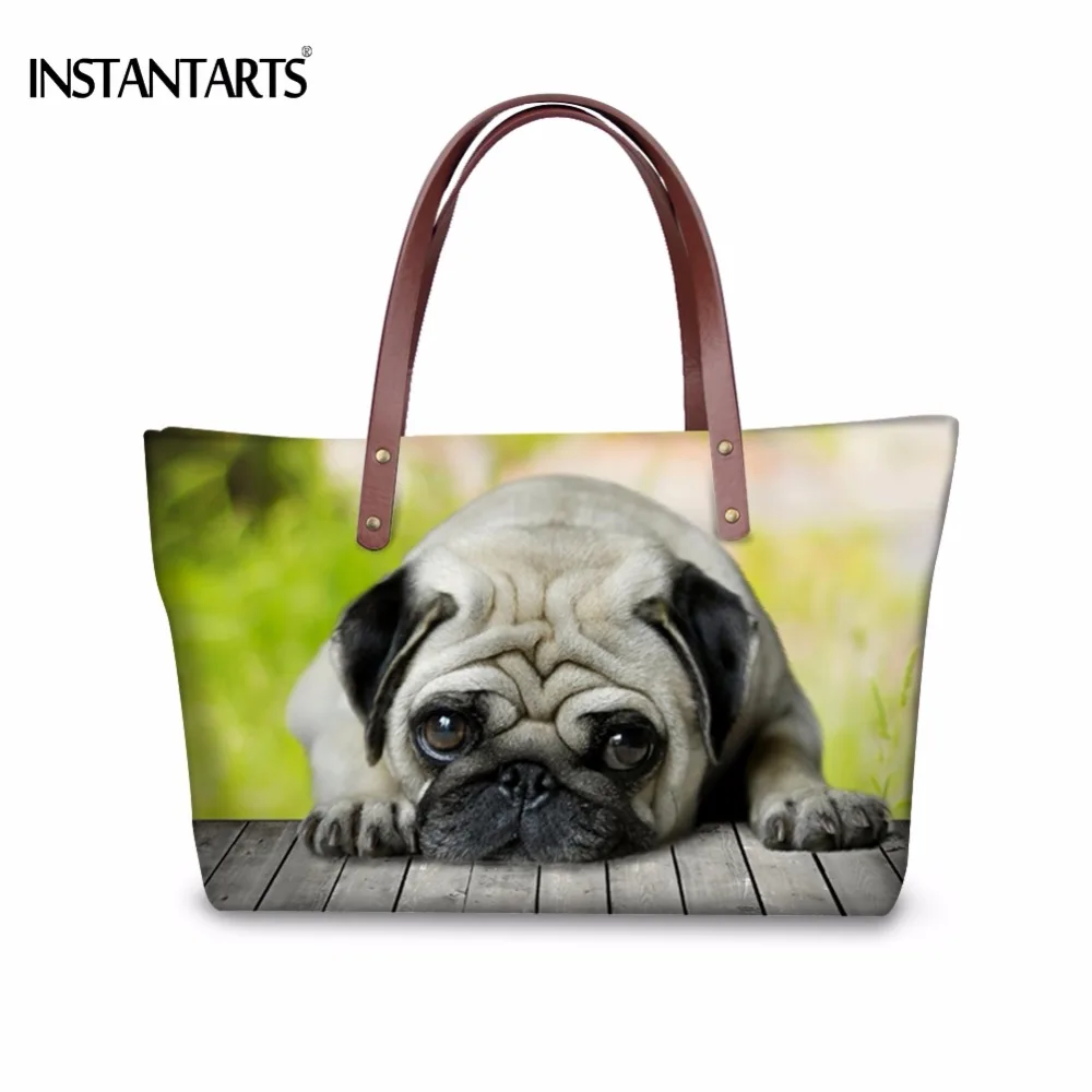 Instantarts cutetummy الصلصال الكلب مطبوعة النساء حقائب السفر عارضة قدرة كبيرة أعلى مقبض حقيبة للسيدات 3d المراهنات أكياس Instantarts cutetummy الصلصال الكلب مطبوعة النساء حقائب السفر عارضة قدرة كبيرة أعلى مقبض حقيبة للسيدات 3d المراهنات أكياس