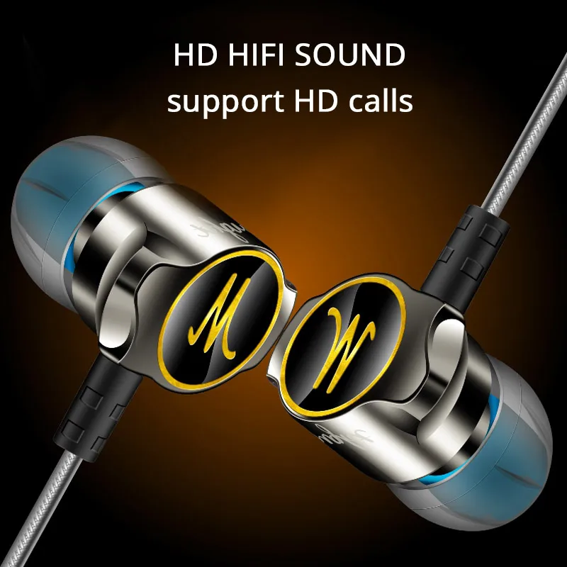 Earphones In Ear Earphone 3.5mm With Mic Headset Hifi Headset Stereo Bass Earphones for IPhone Xiaomi Earphone Fone de ouvido