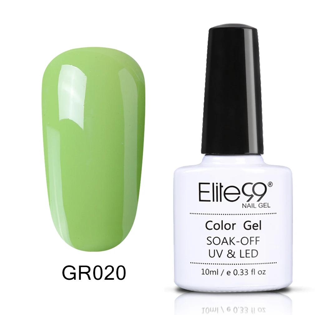 GR020-10ML Elite99 10 мл чистый цвет Лак Полупостоянный гель-эмаль для ногтей УФ-гель для ногтей маникюрный лак краска - Цвет: GR020-10ML
