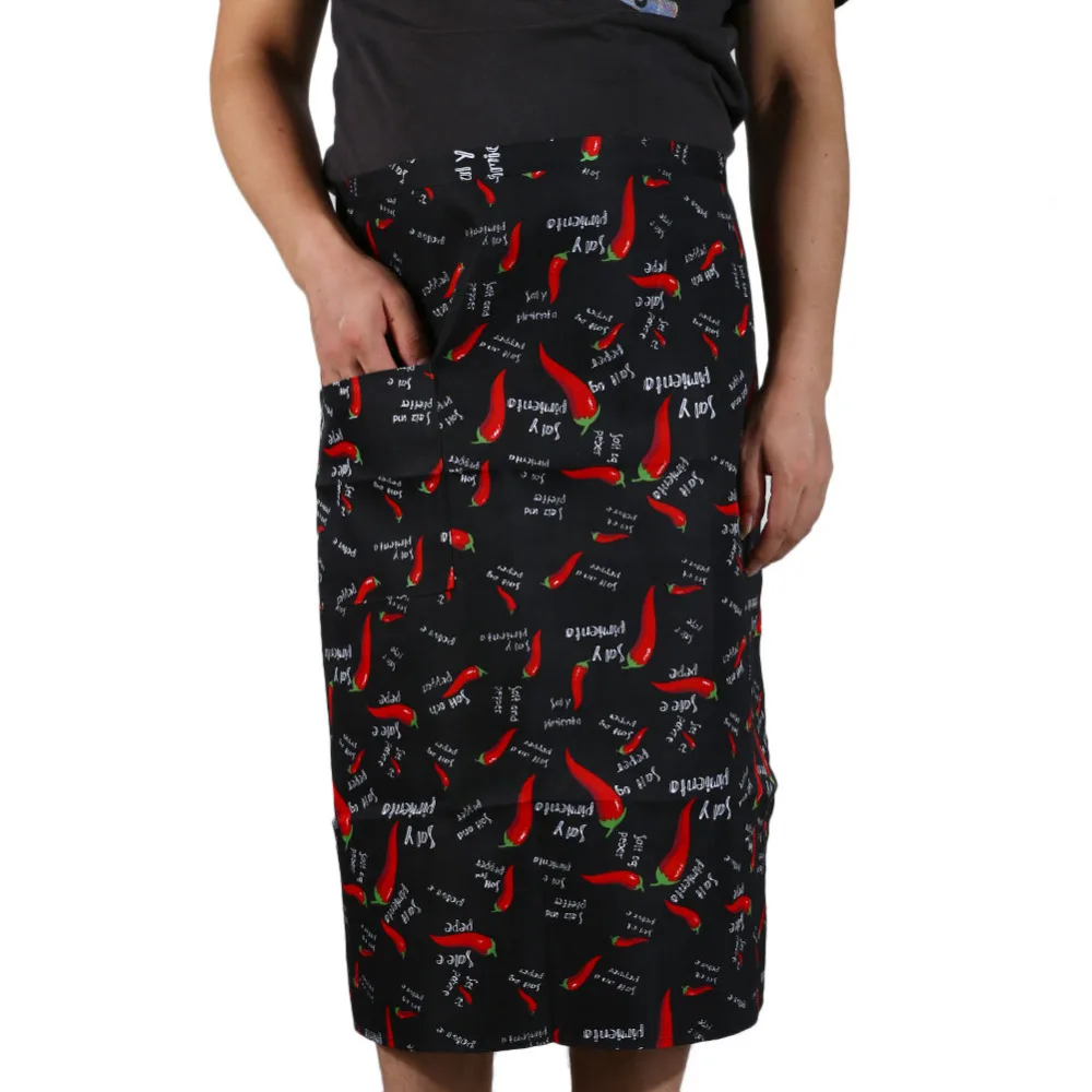 

Chilli Kitchen Apron for Women Men Half Cooking Apron Adjustable Chef Cloth Accessories