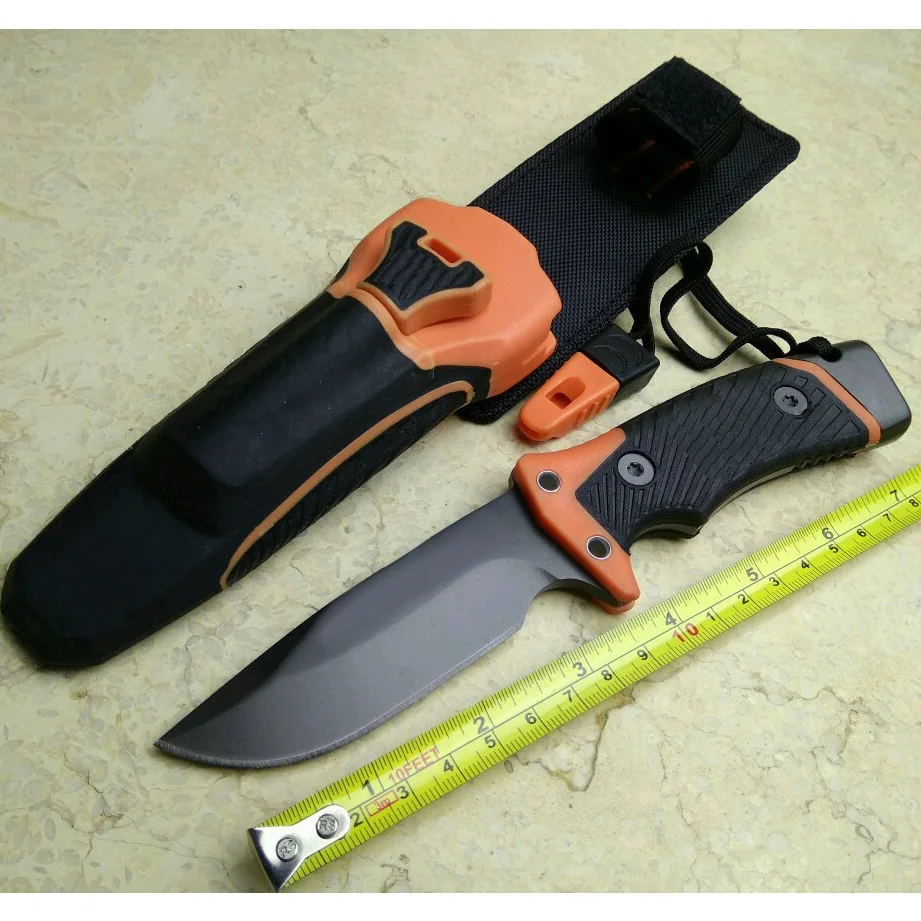Fixed Hunting Knife 7Cr13 Blade Tactical Survival Knives Camping G10 Rubber EDC Tools Utility Outdoor Knife With Sheath stainless steel fixed blade knife fruit knife outdoor survival knife pocket tools edc knives nylon sheath