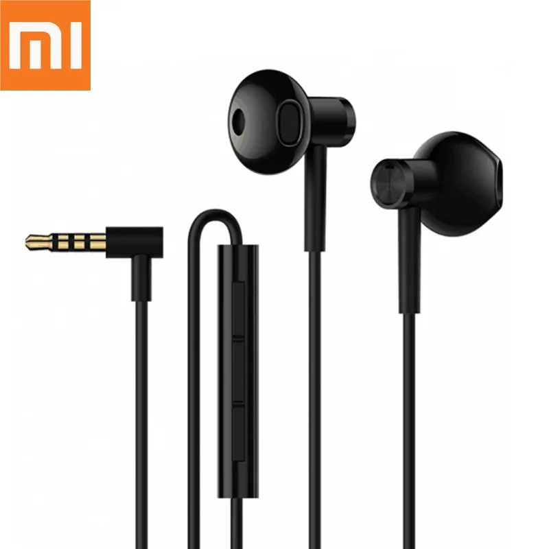 Оригинальные наушники Xiaomi Mi с двойным драйвером 3 5 мм полувкладыши DC