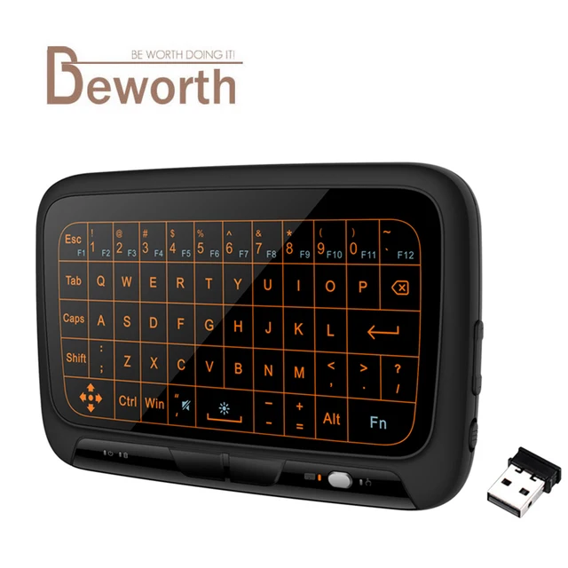 H18+ 2.4GHz Wireless Mini Keyboard Full Touchpad Backlight Keyboard Large Touch Pad Remote Control for Smart TV Android TV Box