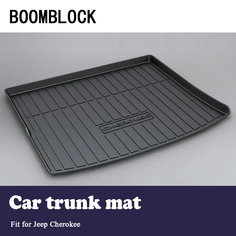 

BOOMBLOCK For Jeep Cherokee Waterproof Anti-slip Car Trunk Mat Tray Floor Carpet Pad Protector Auto Accessories
