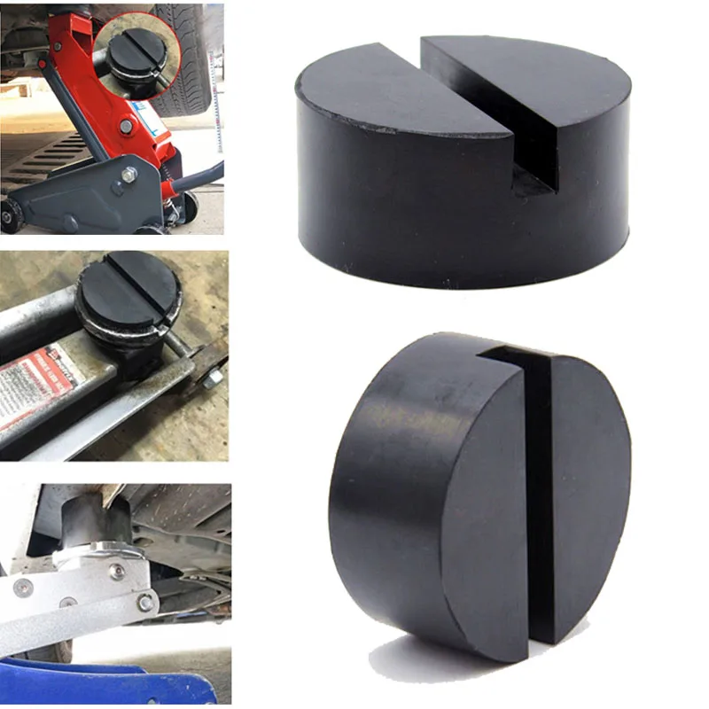 

NEW Jacking Pad Vehicle Universal Floor Jack Disk Pad Adapter Rubber Blanket for Pinch Weld Side Rail Stand Black Round Shape