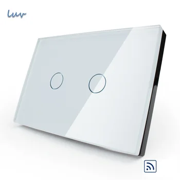 

Livolo US/AU standard, White Crystal Glass Panel,Remote Switch AC 110~250V/50~60Hz Wireless Remote Home Light Switch VL-C302R-81