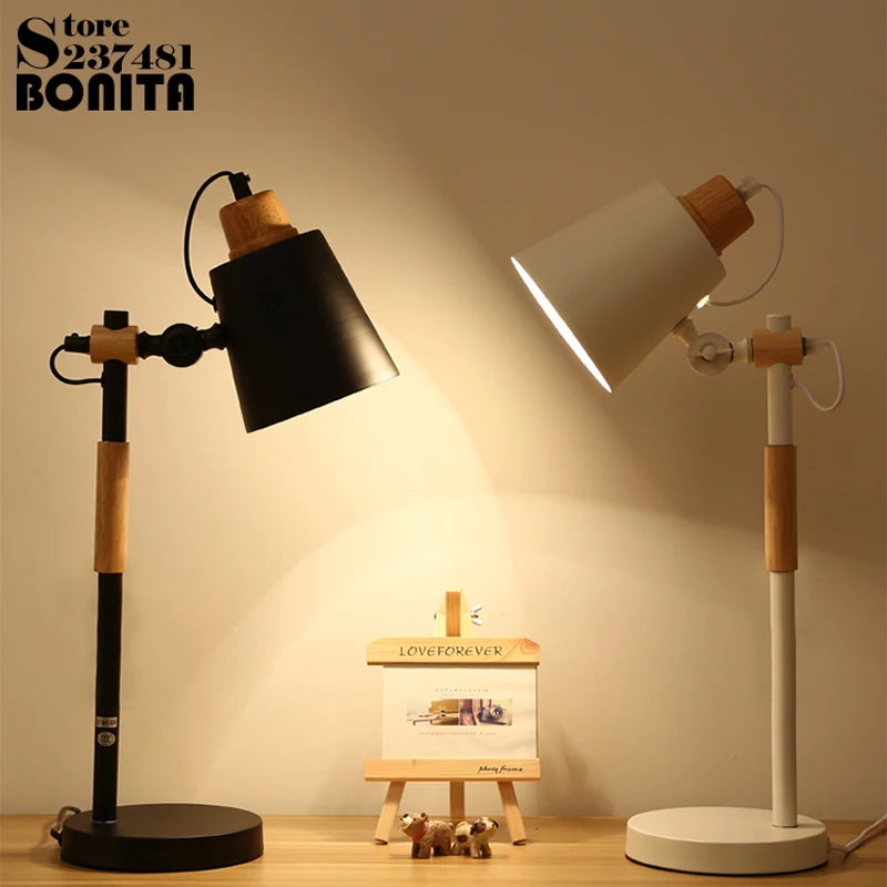 Nordic Bedside Table Lamps For Bedroom Led Eye Protect Students