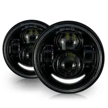 DOT LED Motorcycle HeadLights Head font b Lamp b font For Harley Fat Bob FXDF 2008