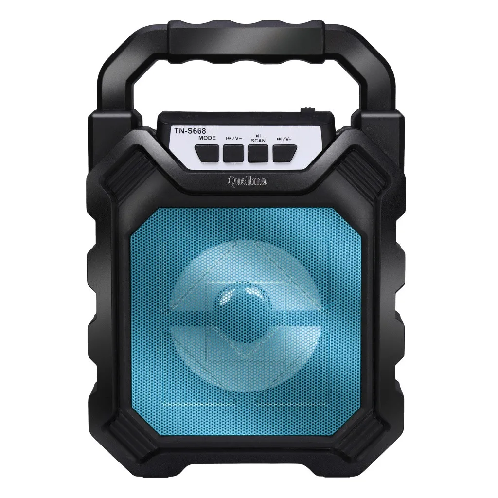 Portable Bluetooth Speaker With HD Mini Camera Sound System 3D Stereo Music Surround Wireless Audio Music Player Powerful Bass - Цвет: Синий