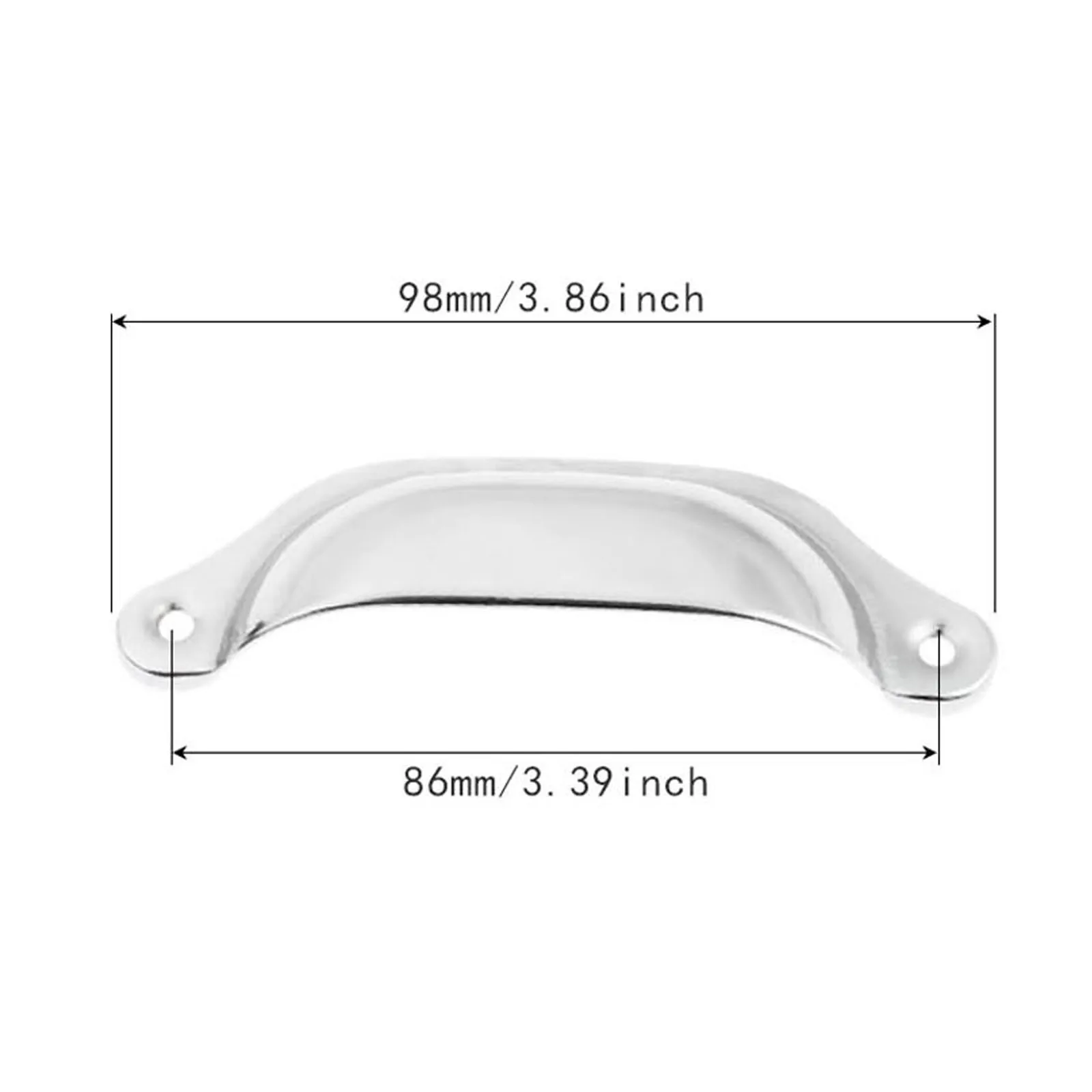 2Pcs 98x35mm Antique Iron Shell Pull Handle Retro Kitchen Drawer Cabinet Cupboard Door Handle Furniture Knobs Furniture Hardware