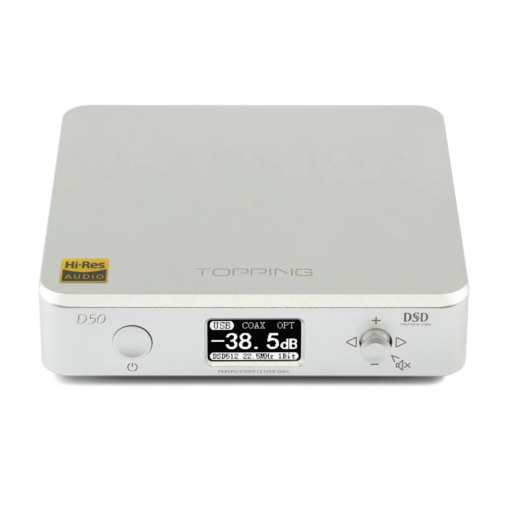 Топпинг D50 Hi-Fi аудио ЦАП ES9038Q2M* 2 XMOS XU208 USB 32Bit/768 кГц DSD512
