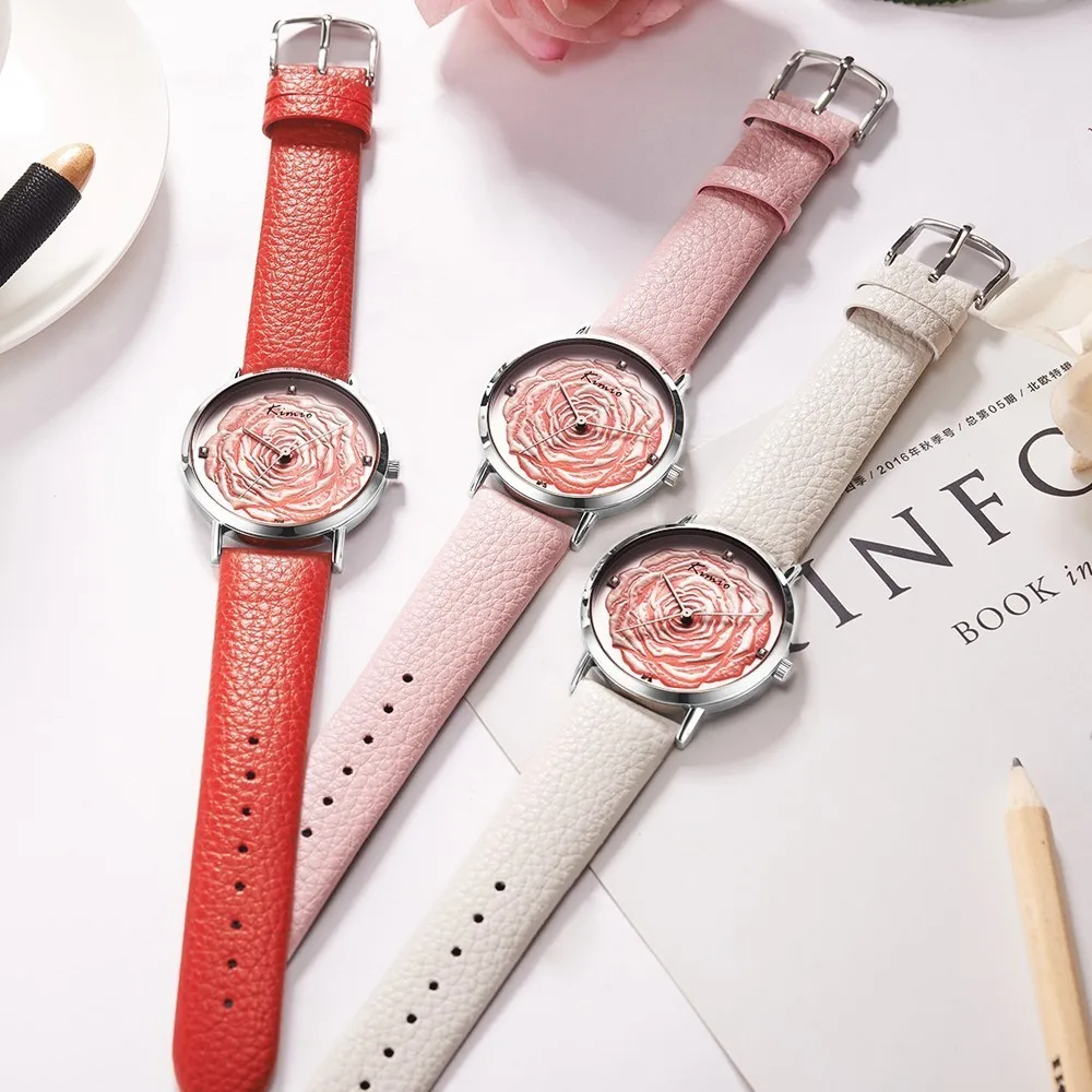 KIMIO 3D Rose Flower Rhinestone Ladies Watch Women Dress Quartz Leather Elegant Watches Women Fashion Watch 2017 Luxury Brand KIMIO 3D Rose Flower Rhinestone Ladies Watch Women Dress Quartz Leather Elegant Watches Women Fashion Watch 2017 Luxury Brand