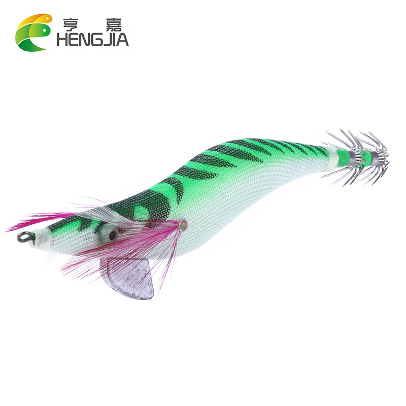 

HENGJIA 1PCS 3.5# 13.5cm 19.8g Glow in The Drak Shrimp Squid Jig Fishing Lure Prawn Hooks Bait Tackle