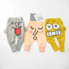 Повседневные штаны для малышей коллекция года, новые хлопковые детские забавные штаны-шаровары на осень и зиму штаны с героями мультфильмов для мальчиков и девочек одежда для детей возрастом от 3 до 18 месяцев