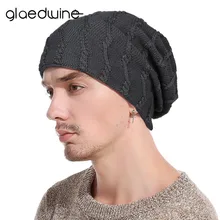 Glaedwine модные Для мужчин капота шляпа шапочки теплые зимние Шапки Вязание Skullies Кепки S для Для мужчин Балаклава бренд согреться уши Кепки
