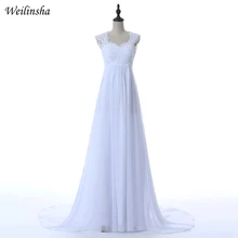 Adln империи беременная шифон Свадебные платья Кепки рукавом Кружево со шнуровкой сзади богемный пляж свадебное платье в Vestido De noiva