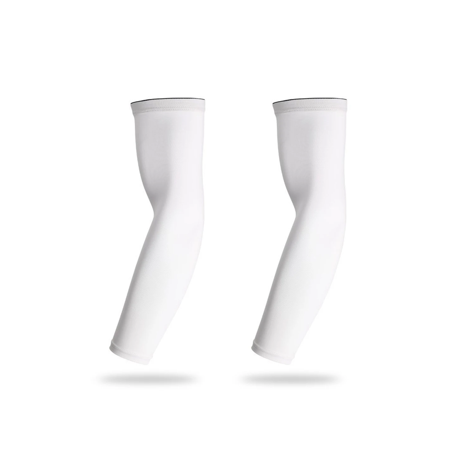Стоящая Спортивная рука компрессионный рукав баскетбол велоспорт рука грелка Лето Бег УФ Защита волейбол солнцезащитный крем полосы - Цвет: 2 Pieces White