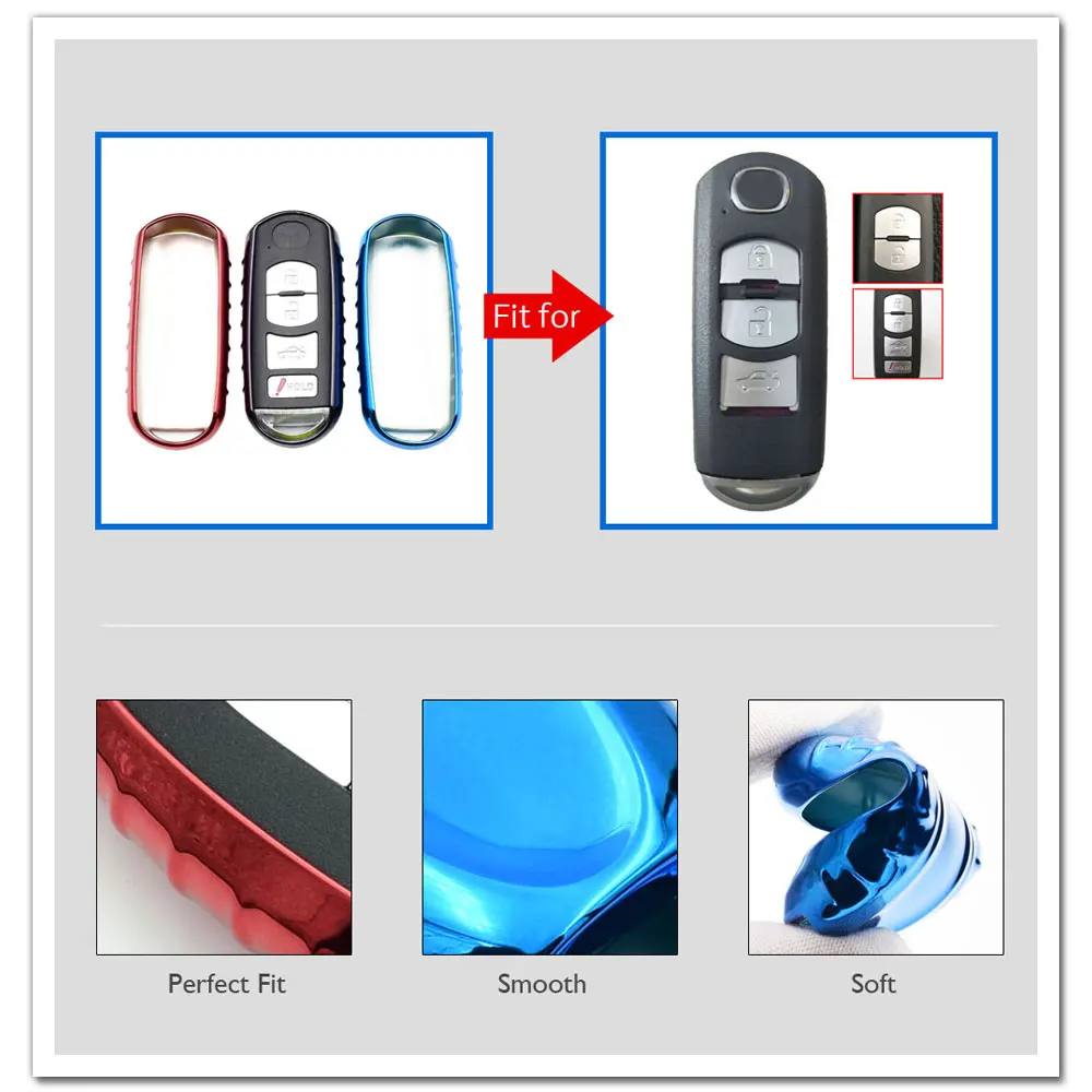 ATOBABI мягкие чехлы из ТПУ дистанционный ключ брелок держатель Крышка для Mazda 2 3 6 CX-7 MX-5 CX-9 RX-8 CX-5 CX5 брелок для ключей Автомобильный ключ чехол автомобильные аксессуары