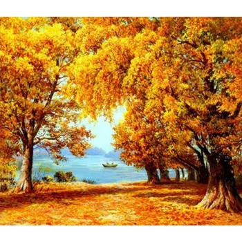 

DIY Diamond painting cross stitch kits 5D diamond mosaic autumn scenery diamond hobbies and crafts decor wall sticker Y568