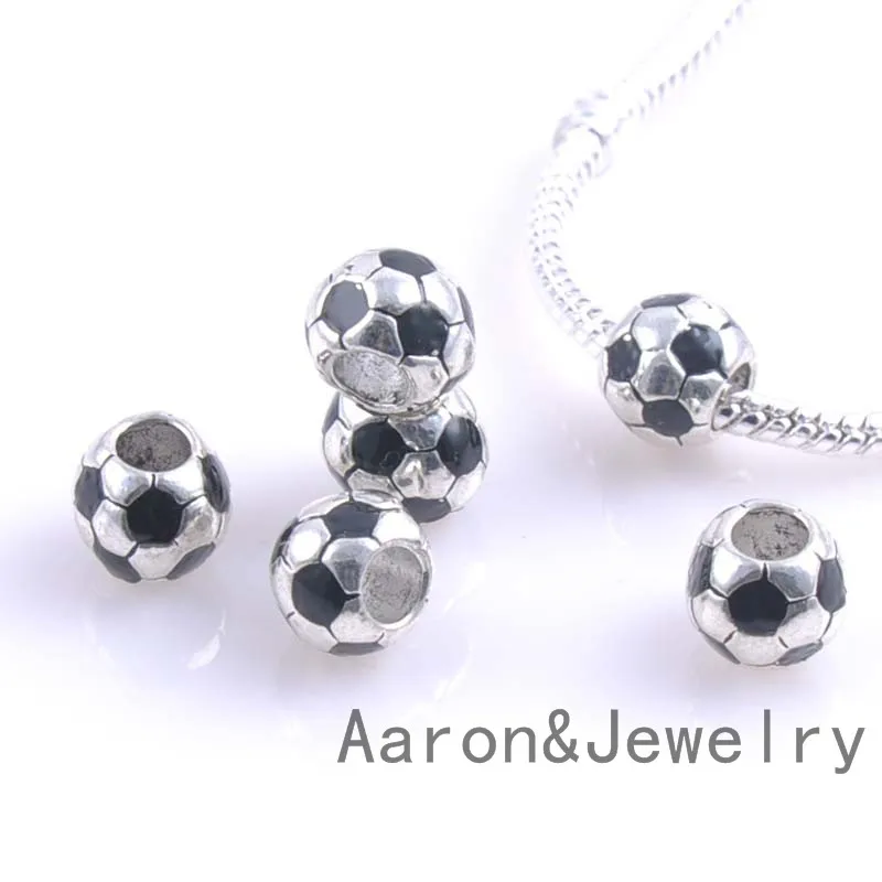 9 5mm 10pcs Silver Soccer Beads Charms Fit Pandora Jewelry Bracelet 9 5mm 10pcs Silver Soccer Beads Charms Fit Pandora Jewelry Bracelet For Handmade Ykl0448x In From Accessories On Aliexpress