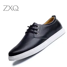 New Fashion Autumn Solid Color Men Shoes Leather Low Lace Up Men Flats Oxford Shoes For Men Driving Shoes Size 38-48