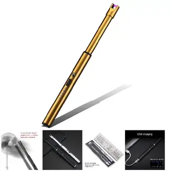 

Dropshipping USB Rechargeable Arc Candle Lighter with Double Safety Lock Charge Indicator for Camp BBQs Stove MDP66