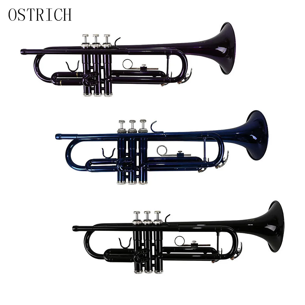 New Ostrich Trumpet Student Model Blue Bb BLUE Plastic Trumpetplastic