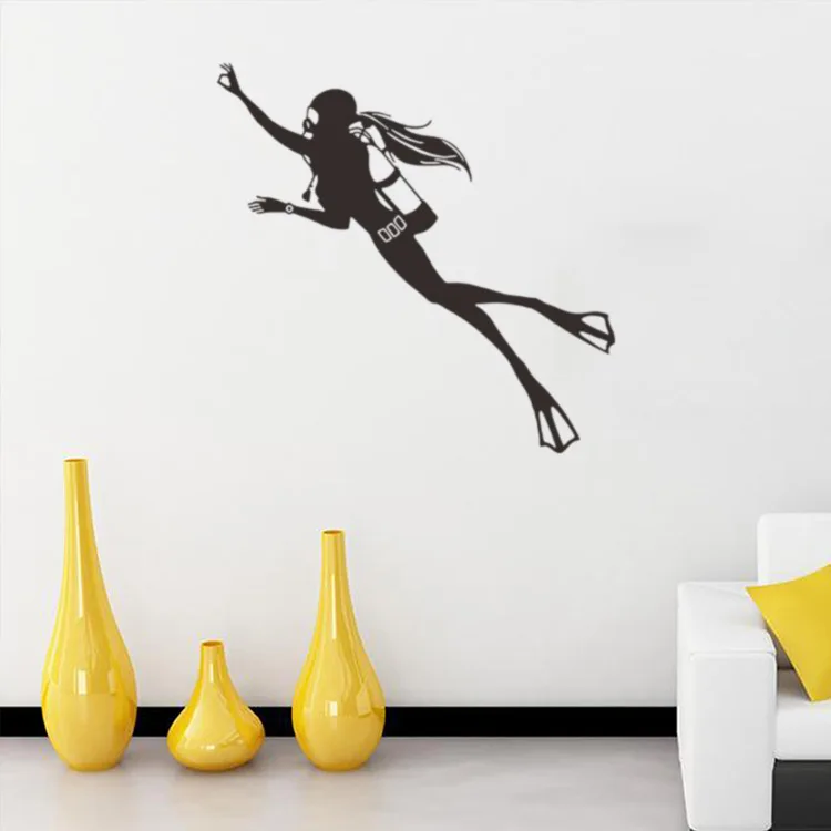Diving Wall Mural Vinyl Decal Sticker Decor Ocean Scuba Dive Ocean Deep