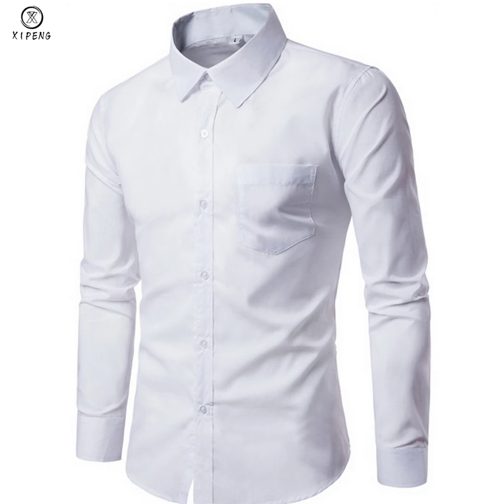 2019 جديد الرجال اللباس قميص طويل الأكمام ضئيلة العلامة التجارية رجل قمصان مصمم عالية الجودة الصلبة الذكور الملابس صالح قمصان رسمية 4XL 2019 جديد الرجال اللباس قميص طويل الأكمام ضئيلة العلامة التجارية رجل قمصان مصمم عالية الجودة الصلبة الذكور الملابس صالح قمصان رسمية 4XL