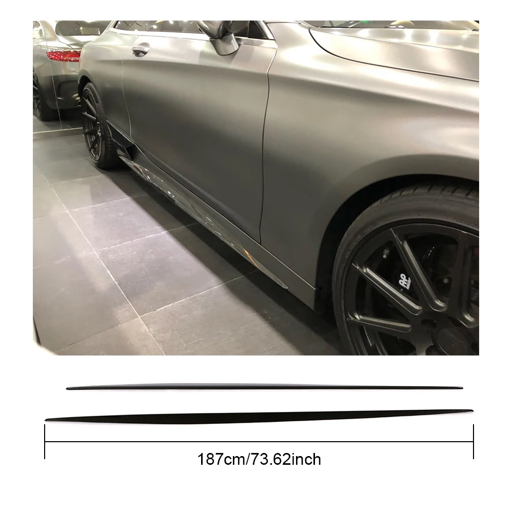 Боковые юбки из углеродного волокна для Mercedes Benz S500 S550 S560 S63 AMG S65 2 Door 2014 2018