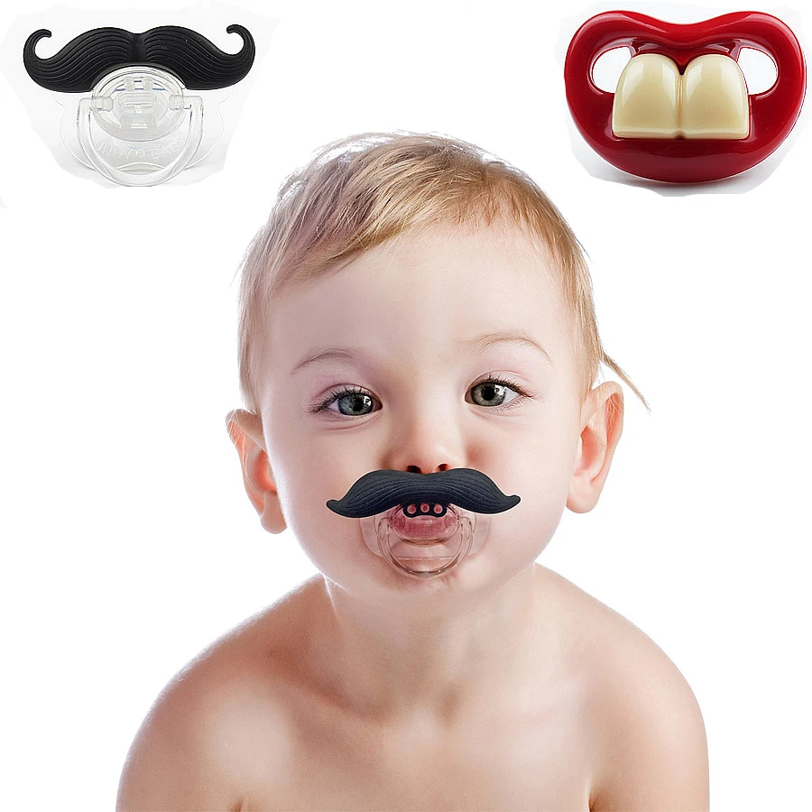Leebaby Sucette Bebe Drole De Moustache Sucette Nouveau Ne Pour Bebe Sans Silicone Bebe Puericulture Sucettes Et Anneaux De Dentition