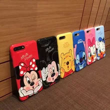 

IMD cute cartoon mickey minnie poor bear daisy sitich soft gel luxury silicone case for iphone 7 6s 8 X 6 plus case cover shell