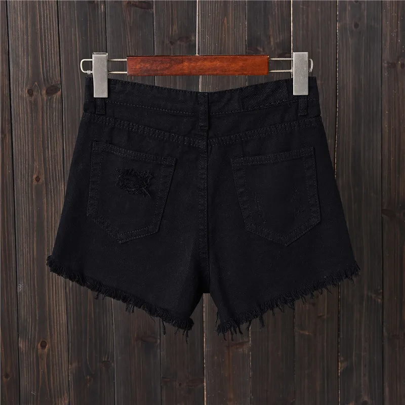 DJGRSTER Sexy Jeans Shorts Women Summer Booty Shorts Mini Denim Short Feminino Casual Jean Black Shorts Vintage Plus Size S-6XL -
