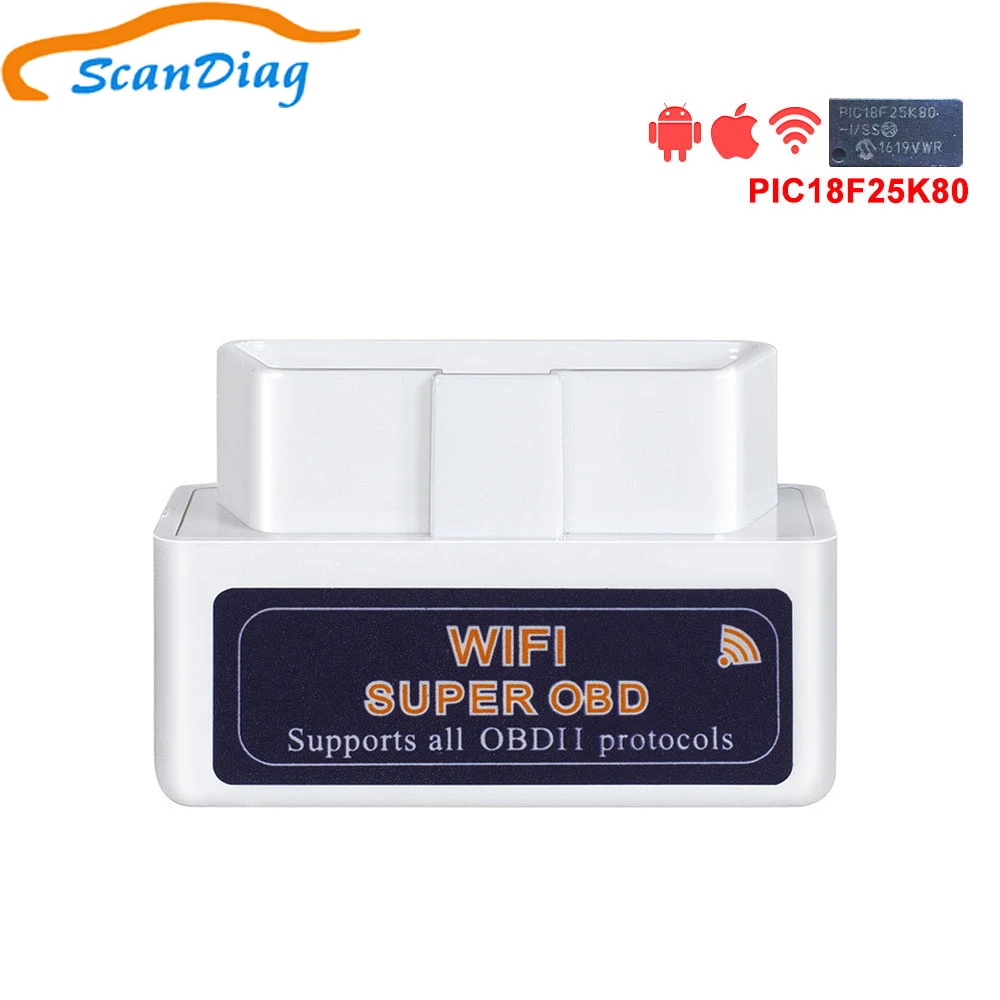 ELM327 WIFI With chip PIC18F25K80 Super Mini V1.5 OBDII obd 2 Auto Diagnostic Tool iOS Android iPhone iPad ELM 327 | Автомобили и