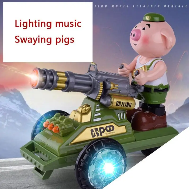Милая мультяшная свинья электрическая игрушка для детей автомобиль с легкой музыкой для мальчиков девочек звуков музыкальная развивающие
