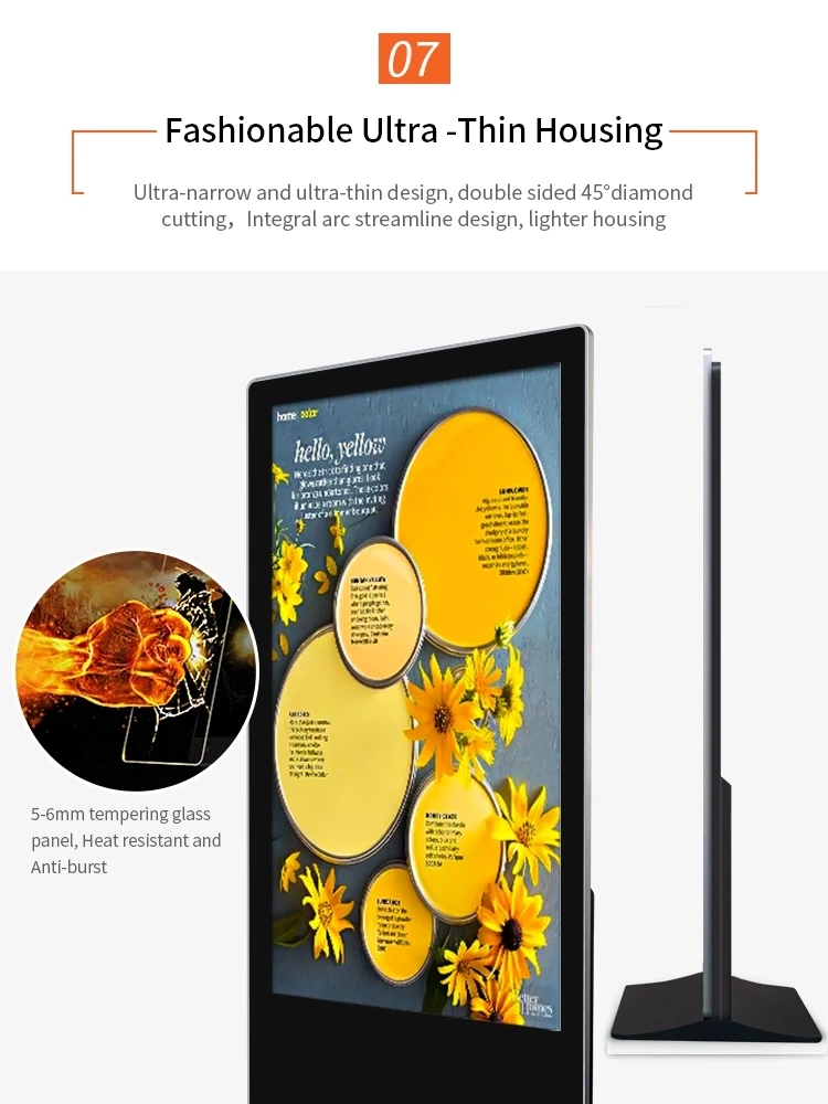 Торговый центр 43 дюймов свободно стоящий сенсорный киоск Android цифровой вывеска Тотем для цифровых дисплеев розничная светодиодная реклама