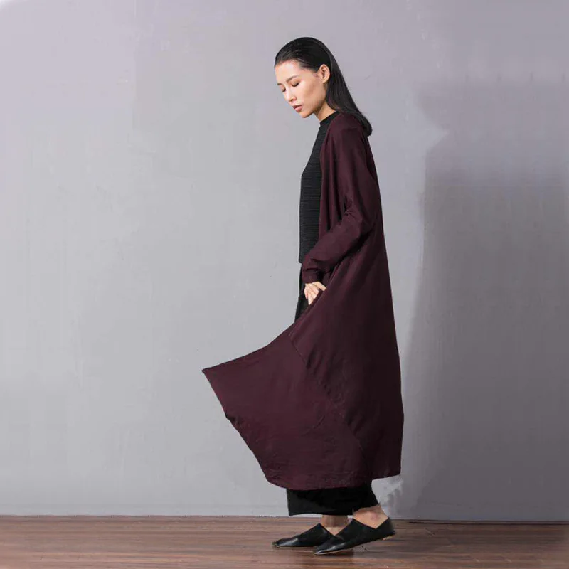 Asymétrique Lc063 Printemps violet Femmes Mode Longueur Lâche Stith Manteau Taille Black Longue Haute Grande eam Irrégulière Nouvelles Qualité 2019 Ouvert De wqtUx0S