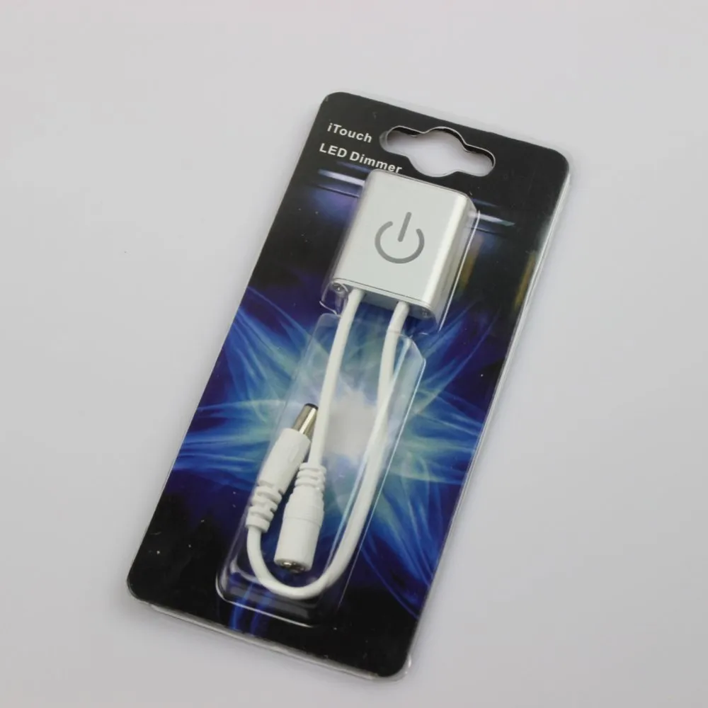 

10pcs DC12V-24V 3A iTouch LED Dimmer Touch Switch Aluminum with DC Female & Male Plug For 5050 3528 5630 Single Color Strip