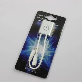 

10pcs DC12V-24V 3A iTouch LED Dimmer Touch Switch Aluminum with DC Female & Male Plug For 5050 3528 5630 Single Color Strip