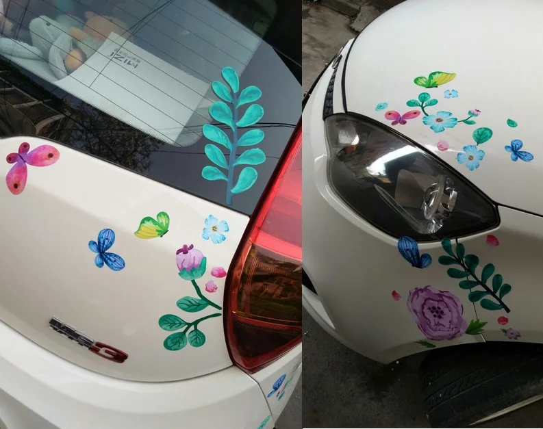 5PCS Decorate Car Stickers With Scratches Car Styling Vinyl Car Body Sticker DIY Waterproof