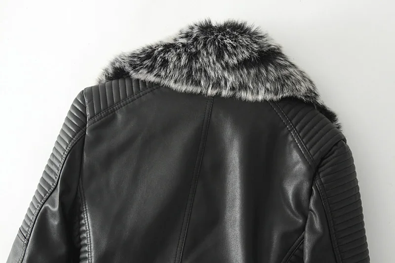 Осенне-зимняя кожаная Меховая куртка для женщин, байкерская куртка, байкерская куртка, Панк черное пальто, женская куртка размера плюс, верхняя одежда, уличная одежда