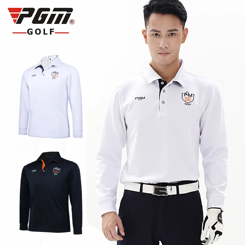 

PGM Men's Outdoor Sport Clothes Golf Long Sleeve Ice T-shirts Summer Soft Viscose Shirt Sunscreen UV Underwear Golf Apparel
