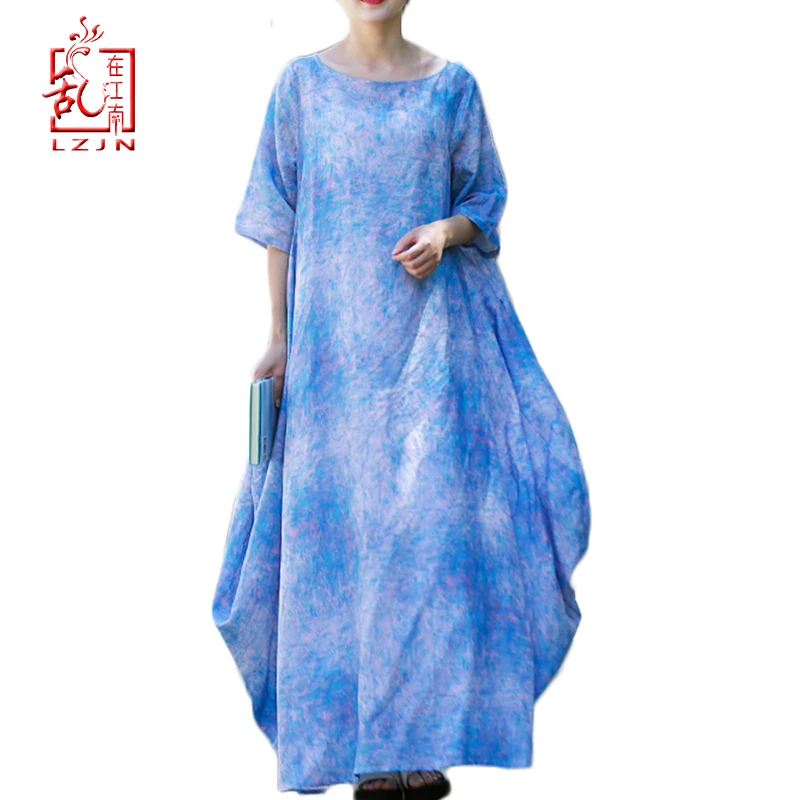LZJN Womens Half Sleeve Plus Size Kaftan Dress Casual Long Dresses with Pocket LZJN Womens Half Sleeve Plus Size Kaftan Dress Casual Long Dresses with Pocket