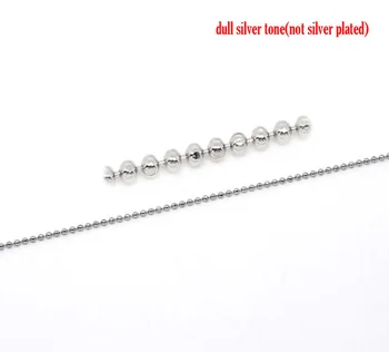 

DoreenBeads Silver Color Smooth Ball Chains Findings 1.5mm Dia. 1M, sold per packet of 1 2015 new