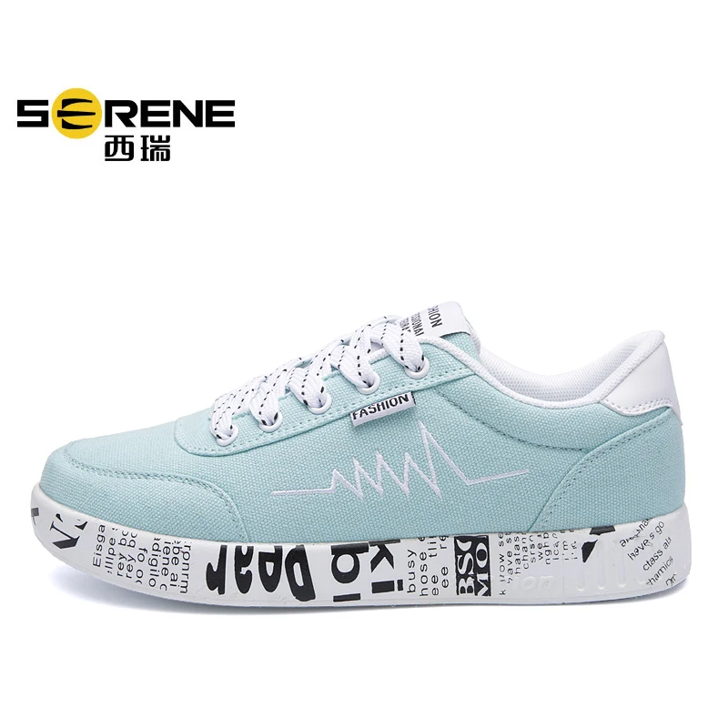 

2019 Fashion Breathable Canvas Shoes Women Vulcanized Shoes Women Sneakers Casual Tenis Feminino Graffiti Flats Chaussures Femme
