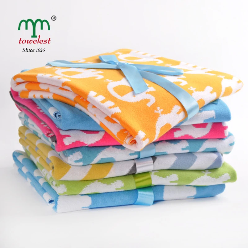 New 2017 Kids Blanket 1pc 100 Cotton Baby Blanket on the Bed Knitted